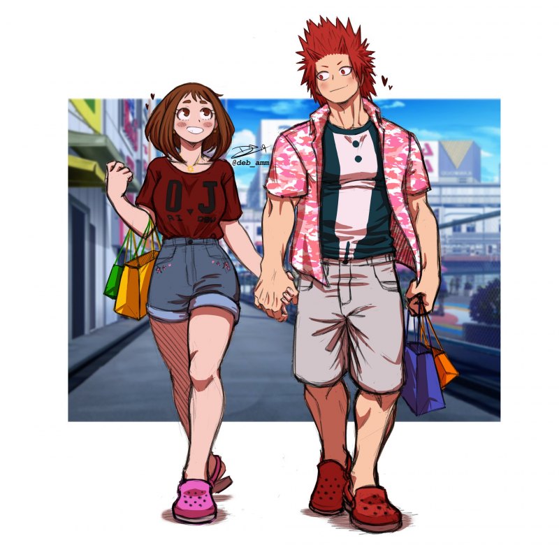 Киришима Эйджиро и Урарака Очако