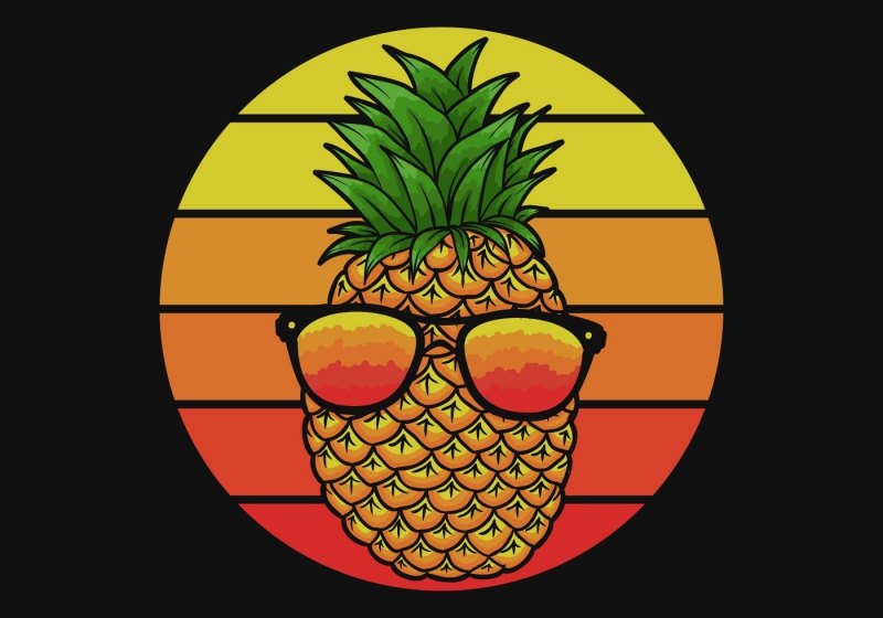 Крутой ананас в очках