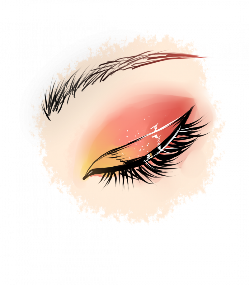 Глаз с ресницами без фона