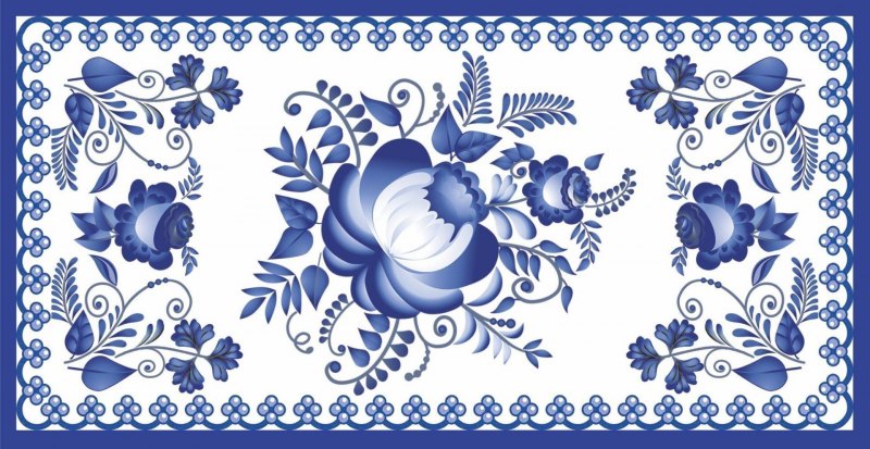 Рамка под Гжель