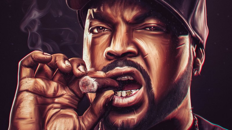 Ice Cube с сигарой