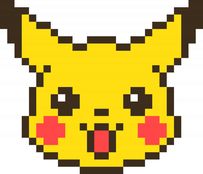 Пикачу пиксель арт ЛО