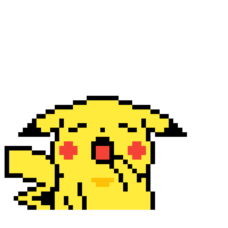 Детектив Пикачу пиксель арт