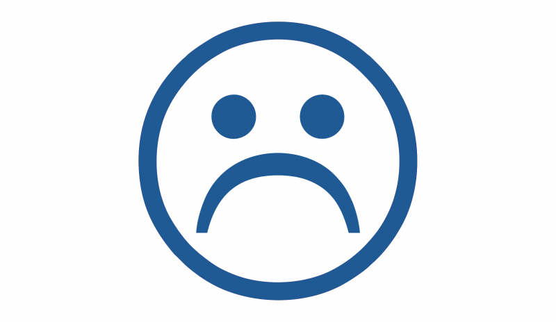 Грустный смайлик символ