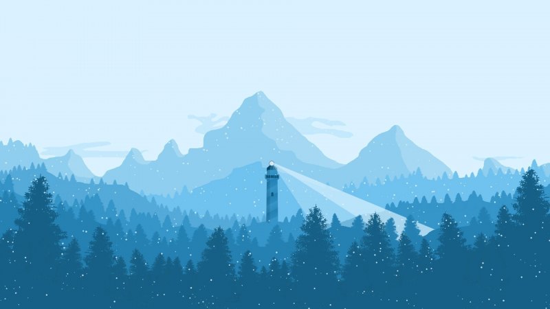 Пейзажи в стиле флэт