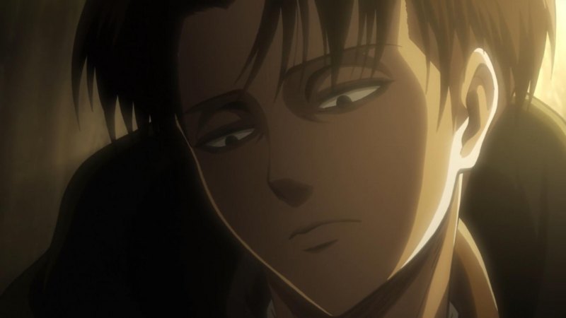 Аниме атака титанов смерть Леви