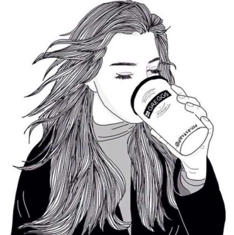 Рисунки карандашом девушки в стиле тумблер