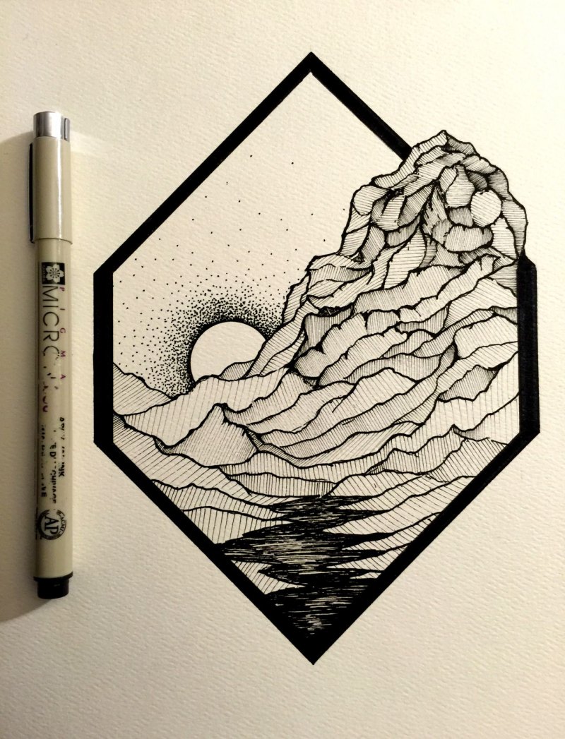 Рисунки для скетчбука черной ручкой