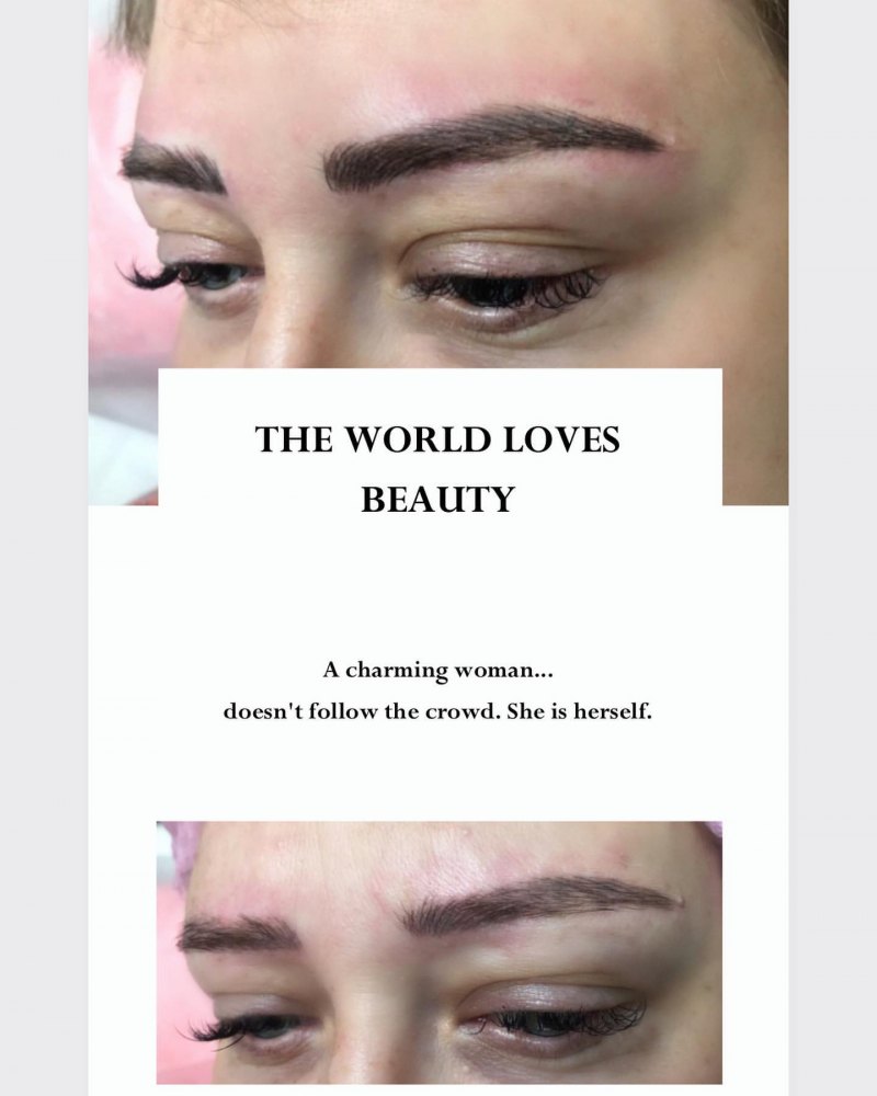 Брови без объема