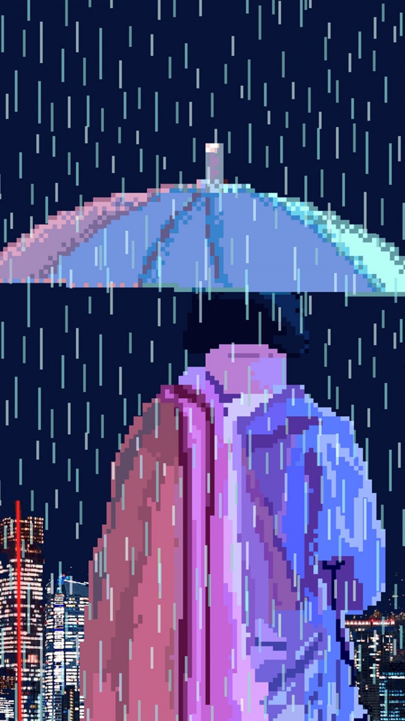 Пиксельный дождь