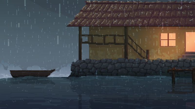 Lofi Pixel Art Rain