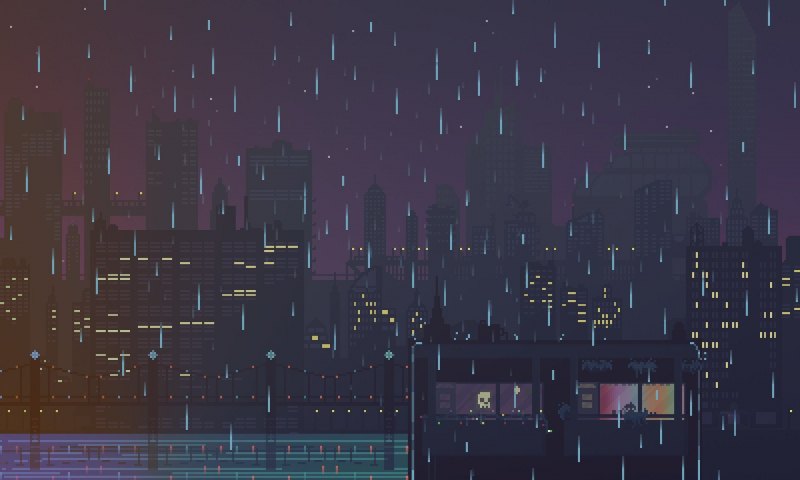 Пиксель арт атмосферный