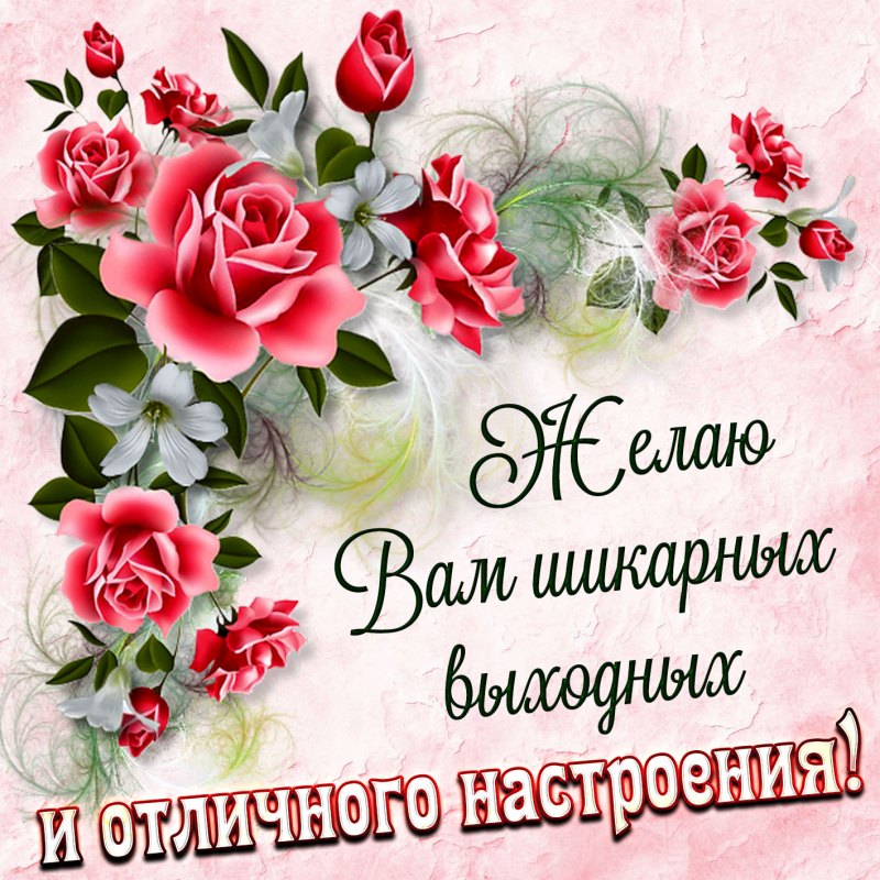 Замечательных выходных и отличного настроения