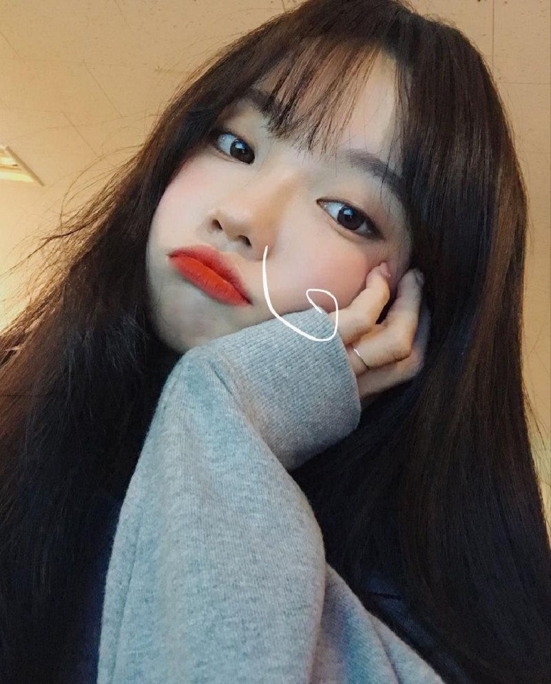 Кореянки Ольджан с челкой