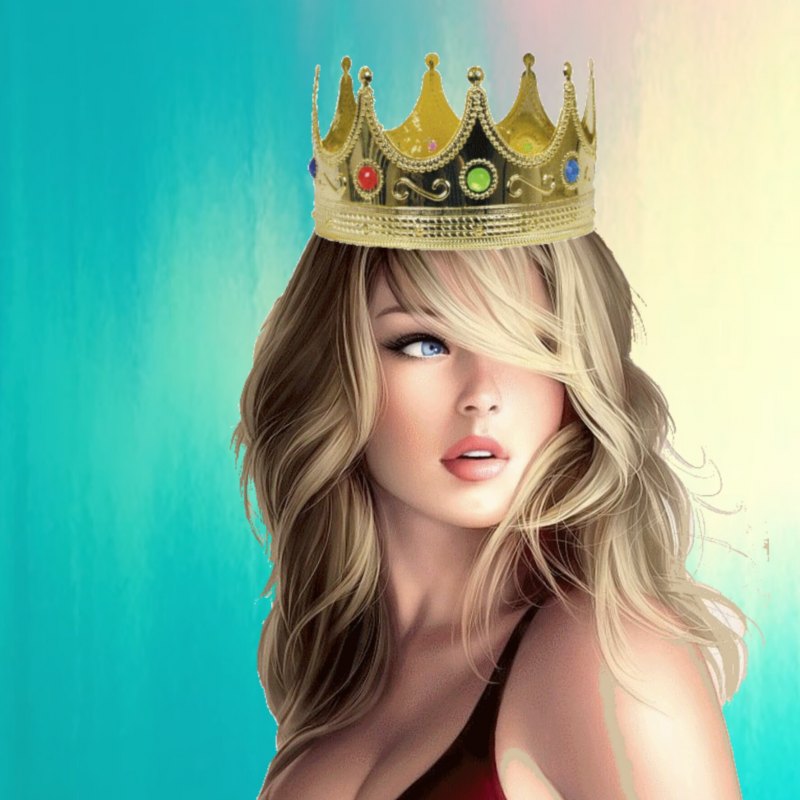 Девушка с короной без лица