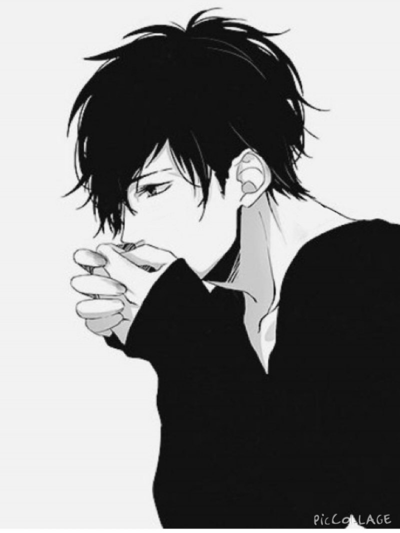 Аниме парни чб