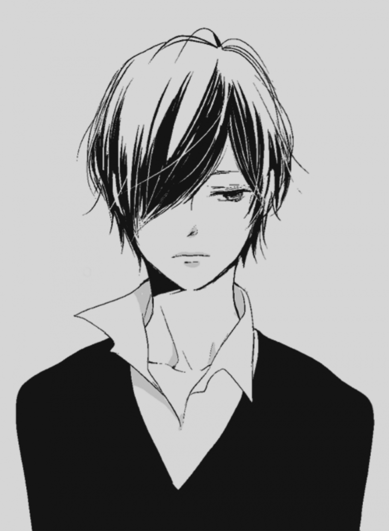 Аниме парни чб