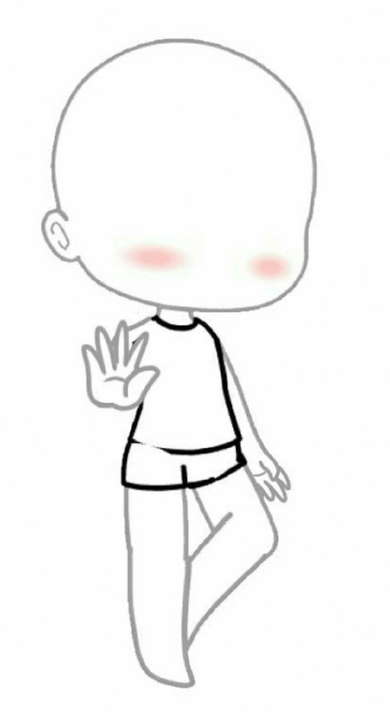 Белый манекен гача лайф