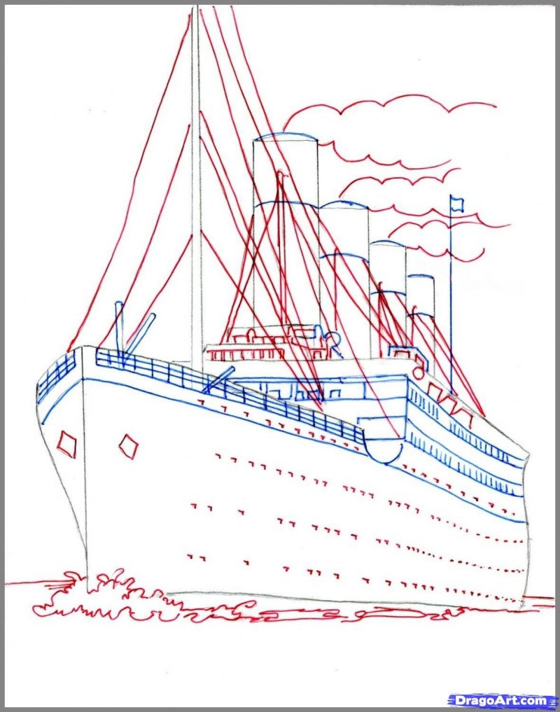 Титаник рисовать легко - 98 фото