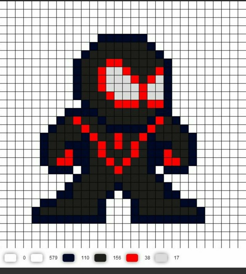 Рисование по клеточкам Марвел