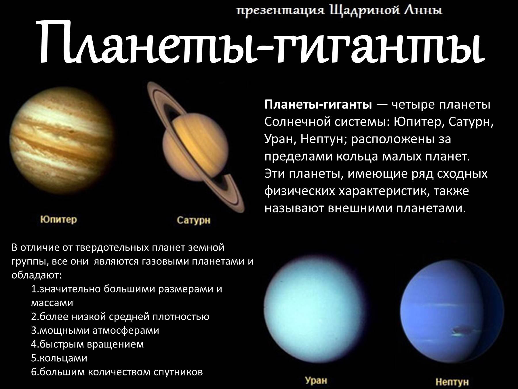Сколько классов планет. Планеты гиганты Юпитер Сатурн Уран Нептун. Планеты гиганты солнечной системы харак. Характеристики планет гигантов астрономия 11 класс. Планеты гиганты Сатурн характеристики.