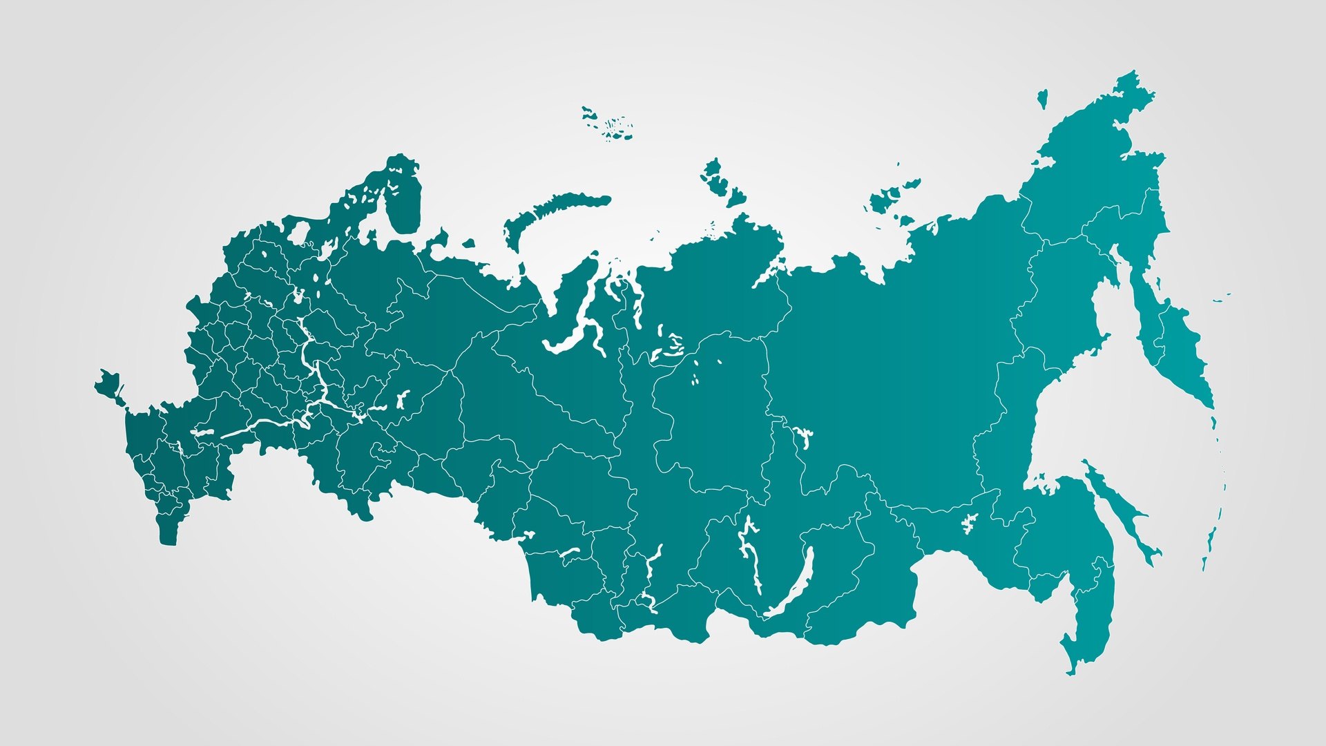 Карта России силуэт