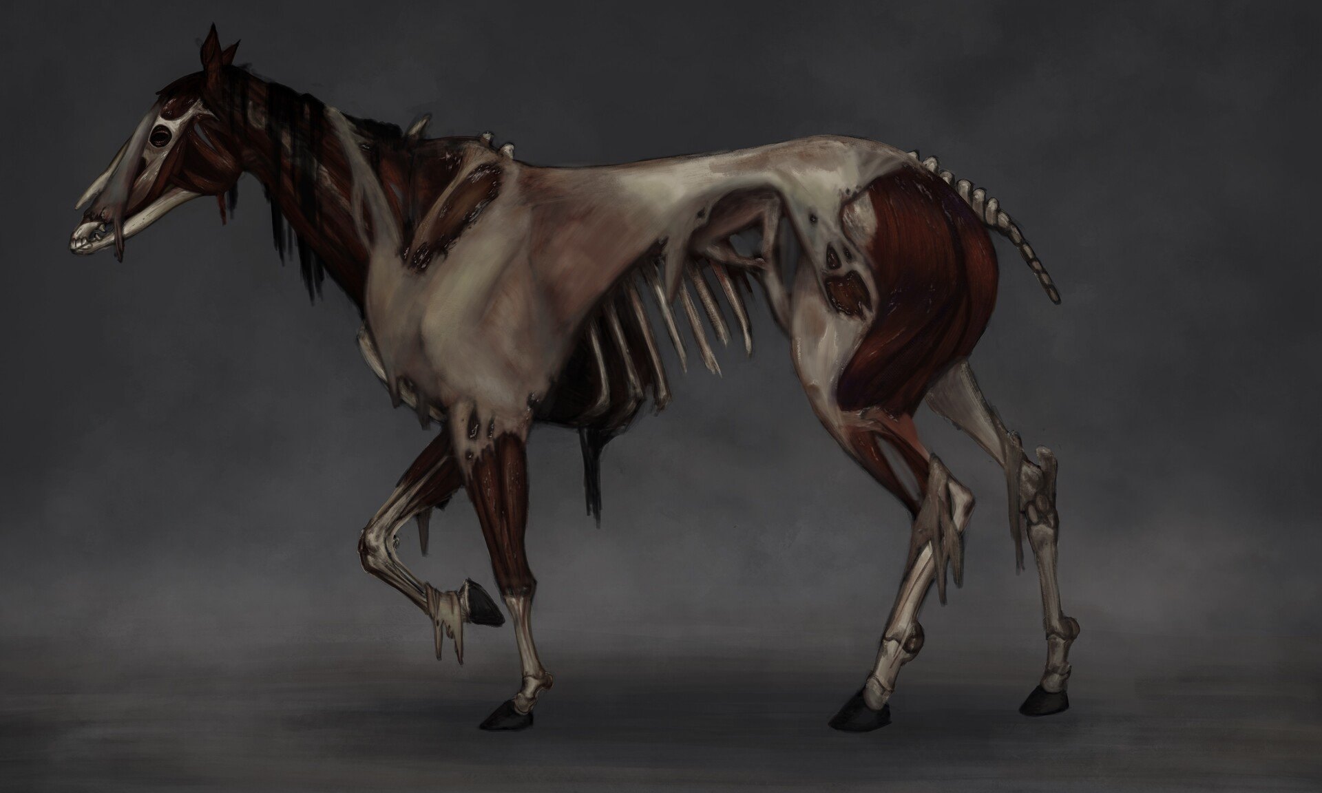 Существо ТРЕВОРА Хендерсона лошадь скелет