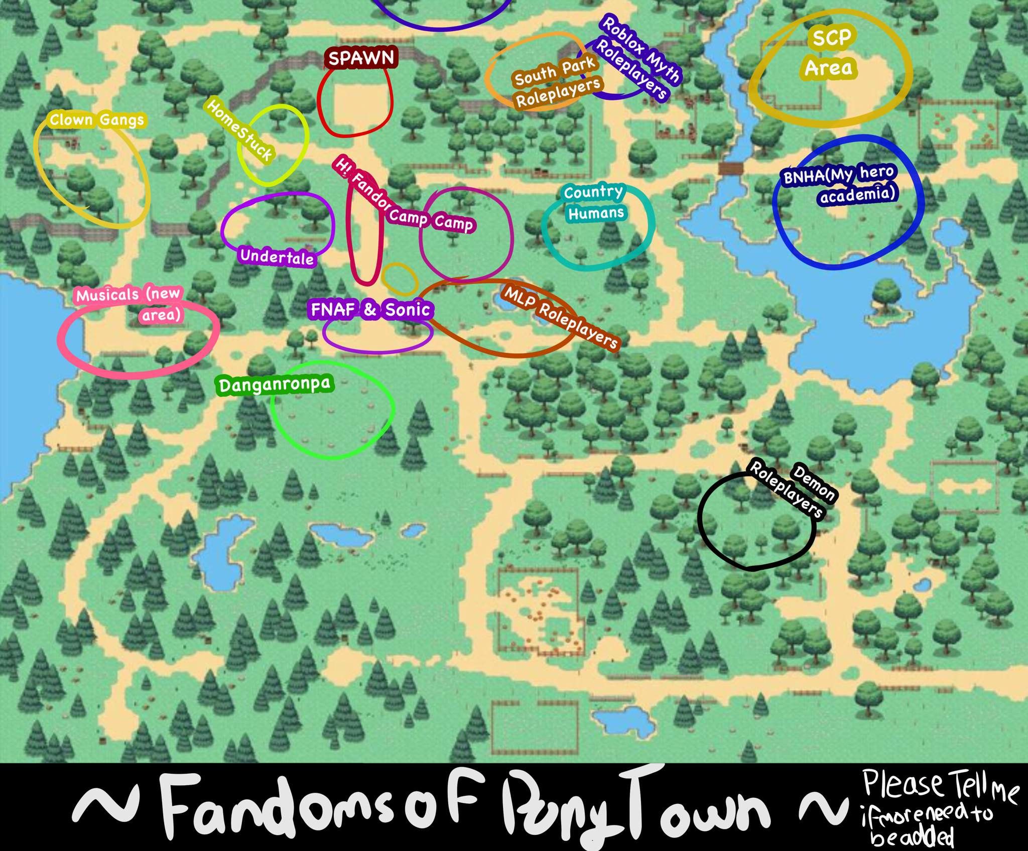Карта пони Таун