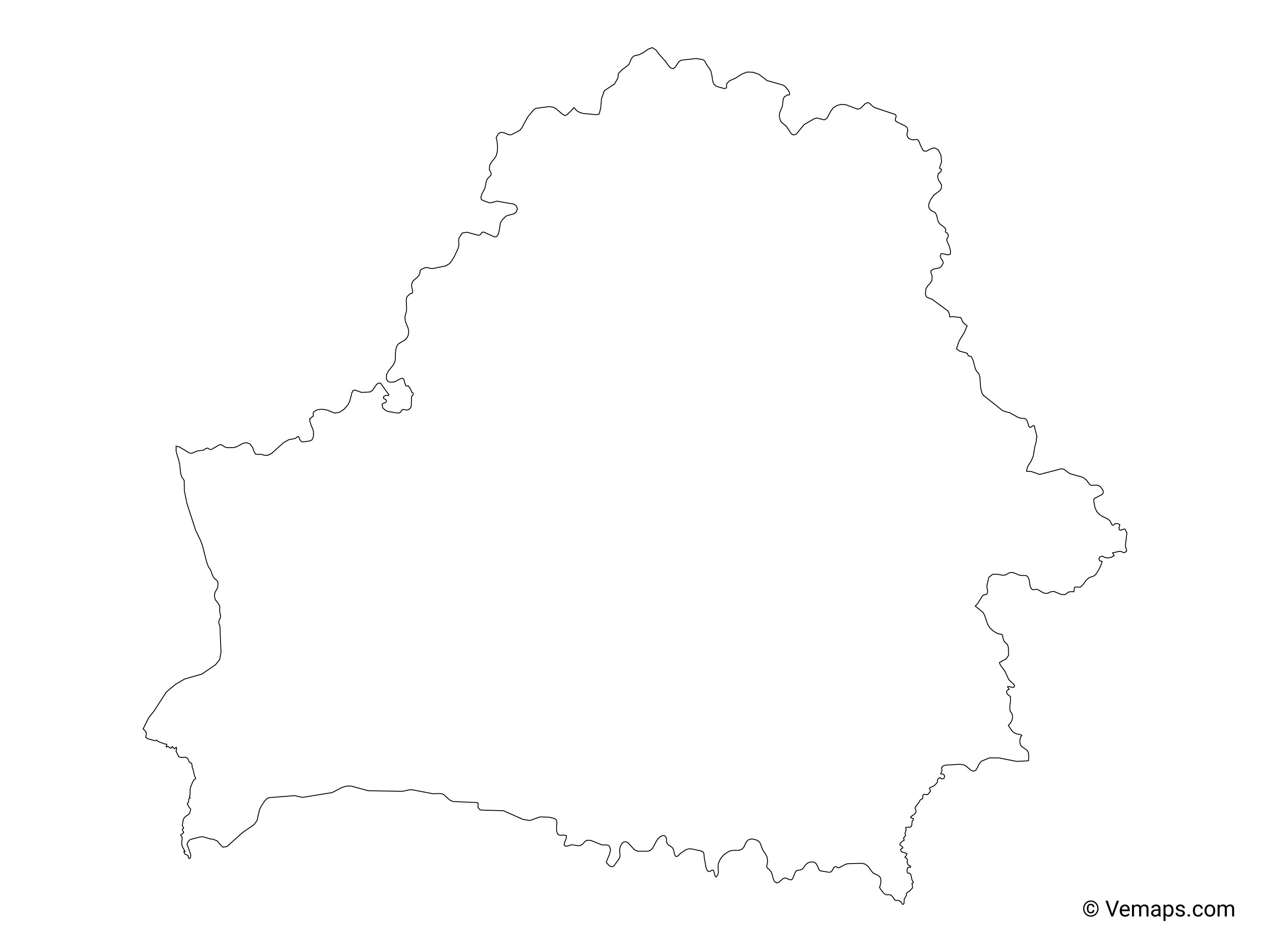 Контур границ Беларуси