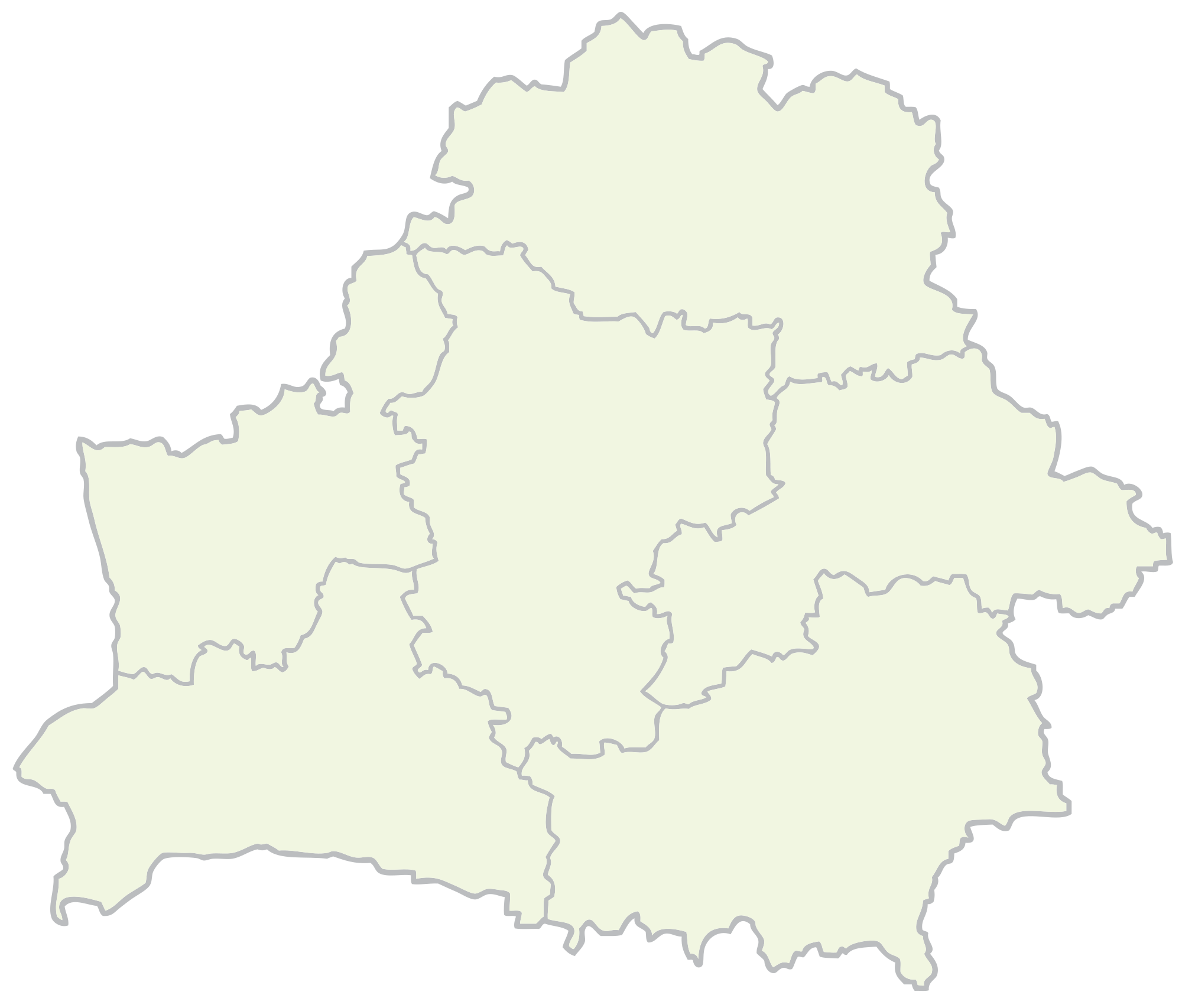 Карта Беларуси - векторный клипарт