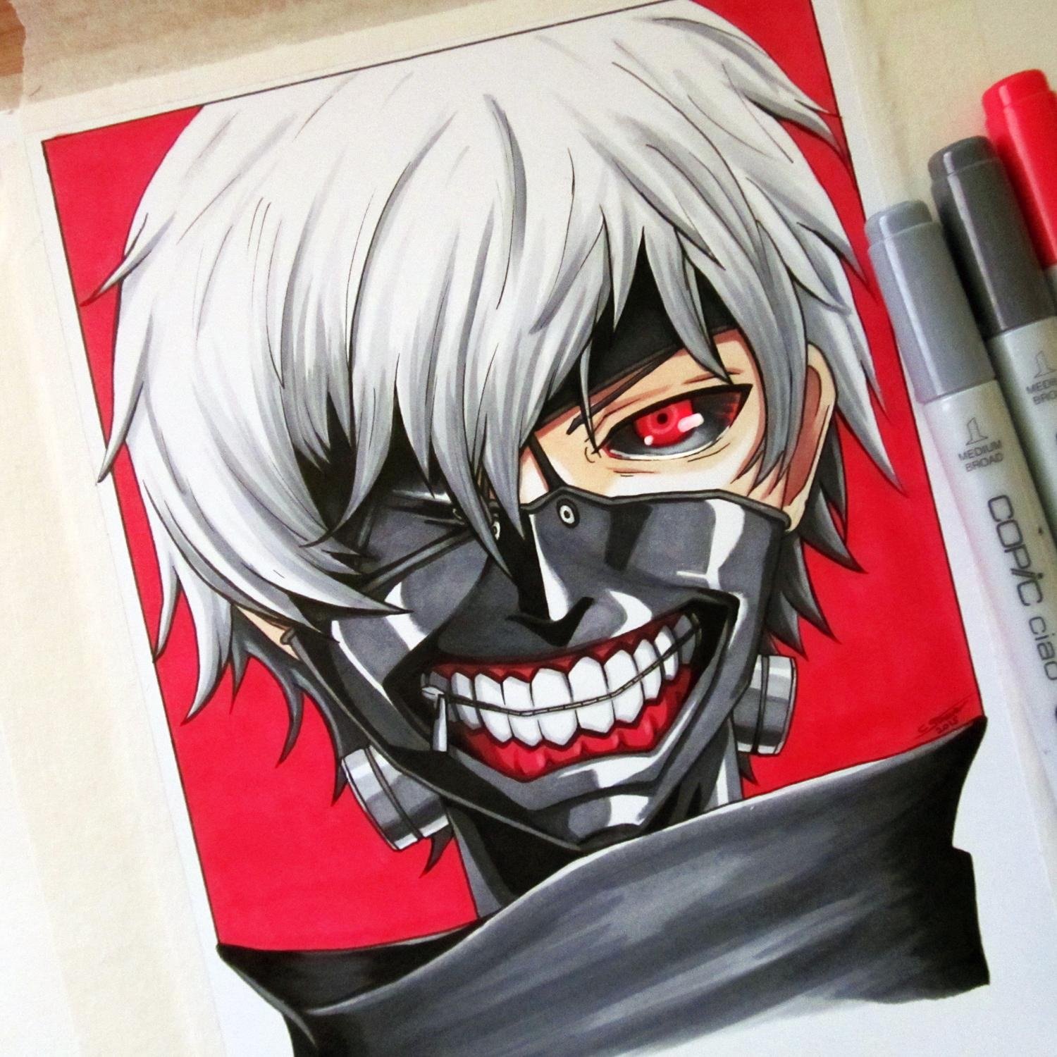 Рисунки kaneki ken