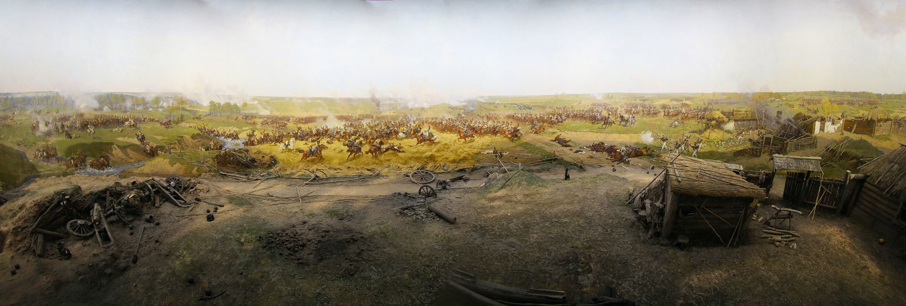 Поля сражений с другом. Рубо Бородинская битва. Панорама Бородинская битва. Панорама Рубо Бородинская битва.