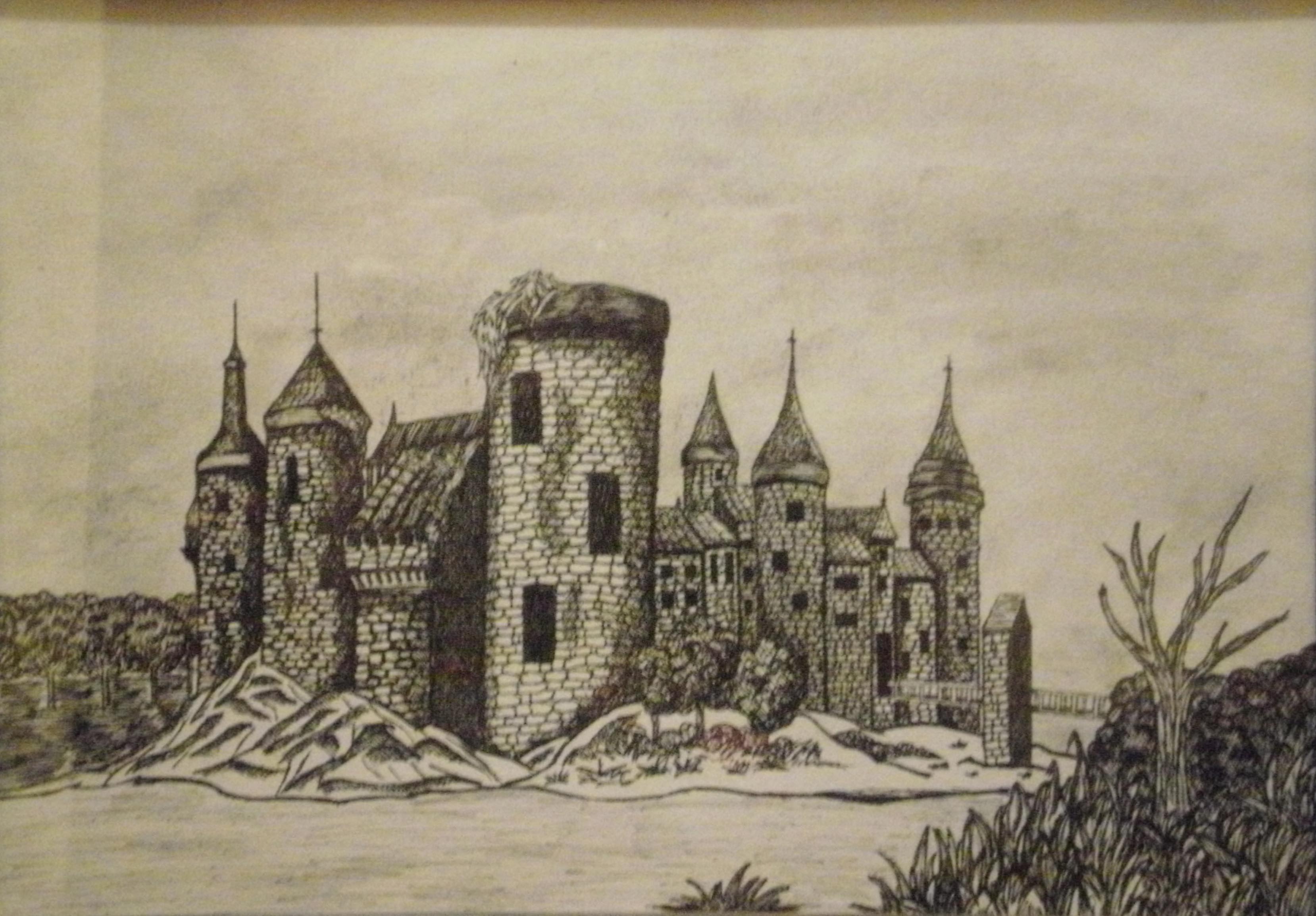 Старая крепость рисунок город. Старый замок рисунок. Замок в романском стиле рисунок. Крепость в романском стиле рисунок. Средневековые зарисовки.