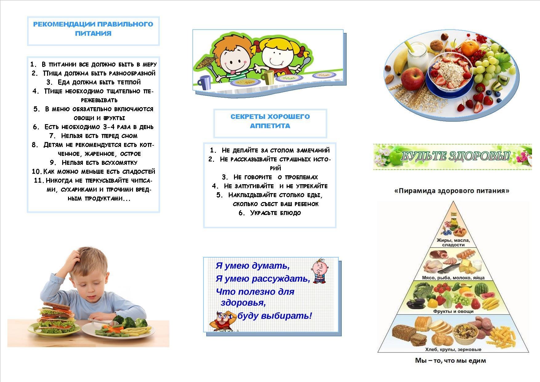 Буклеты, брошюры по здоровому питанию для школьников | МБОУ "Средняя  общеобразовательная школа №45" города Прокопьевск