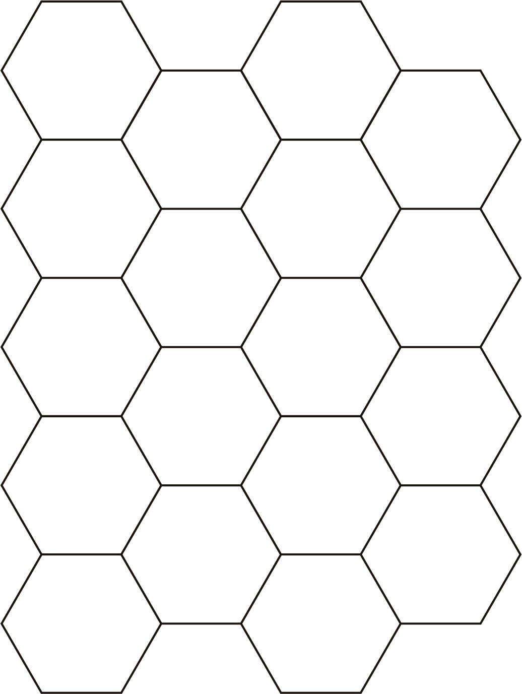 Гексагональная сетка а4