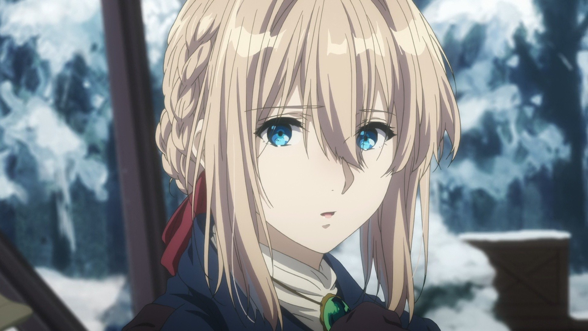 Violet Evergarden с цветком