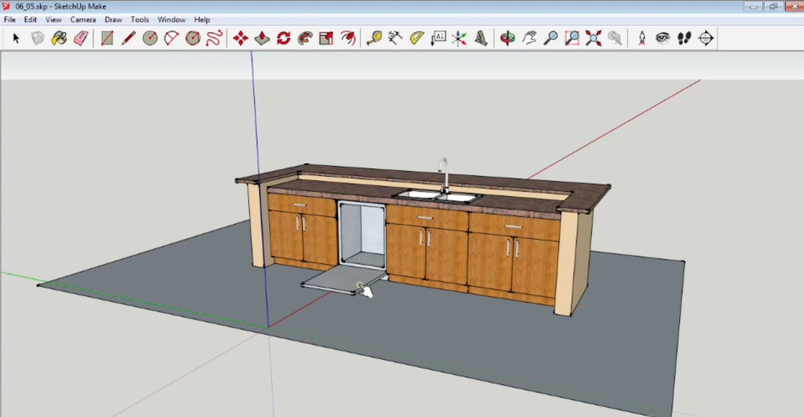 Рисуем стены sketchup