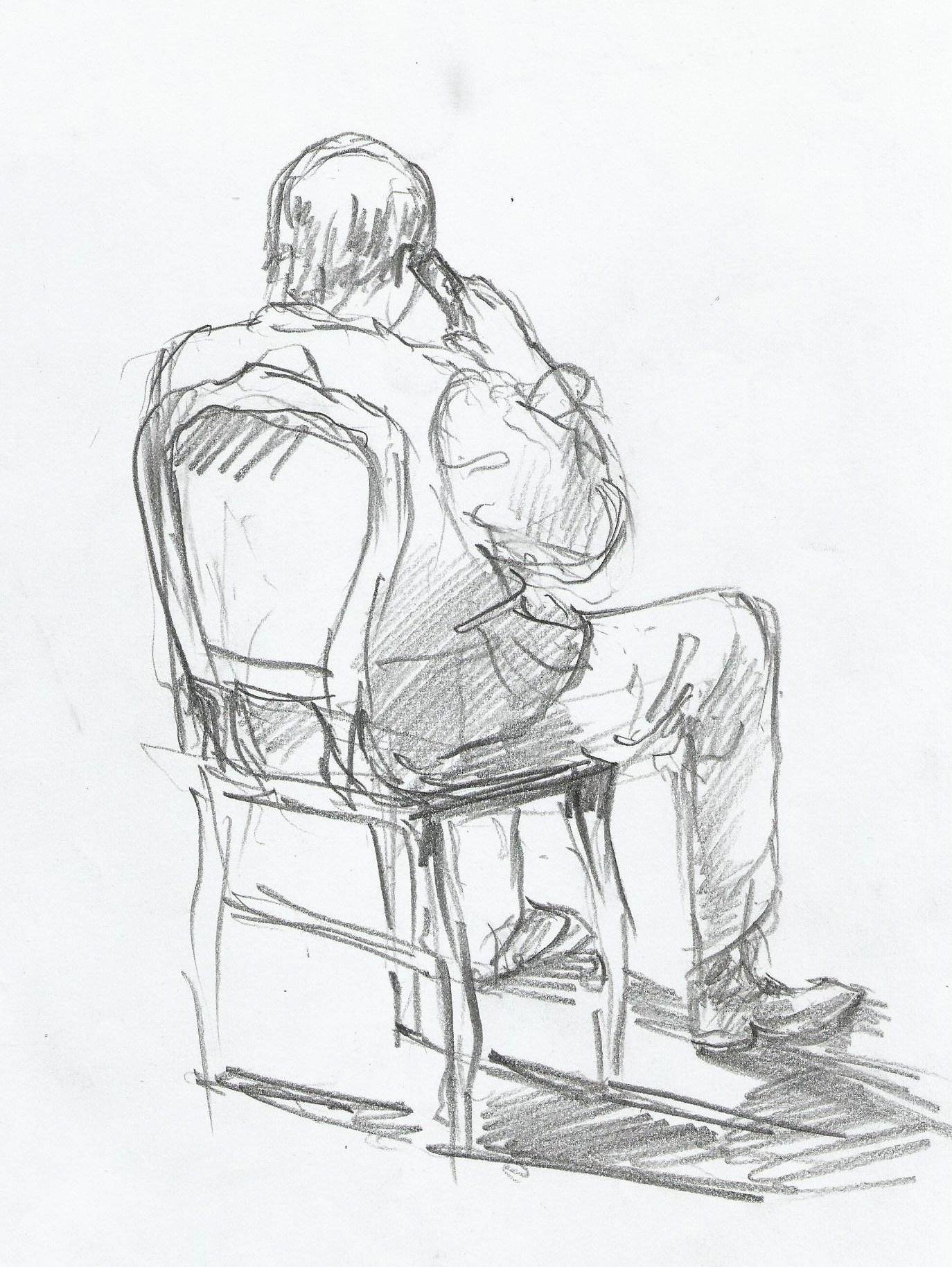 Человек сидит на стуле рисунок - фото и картинки abrakadabra.fun