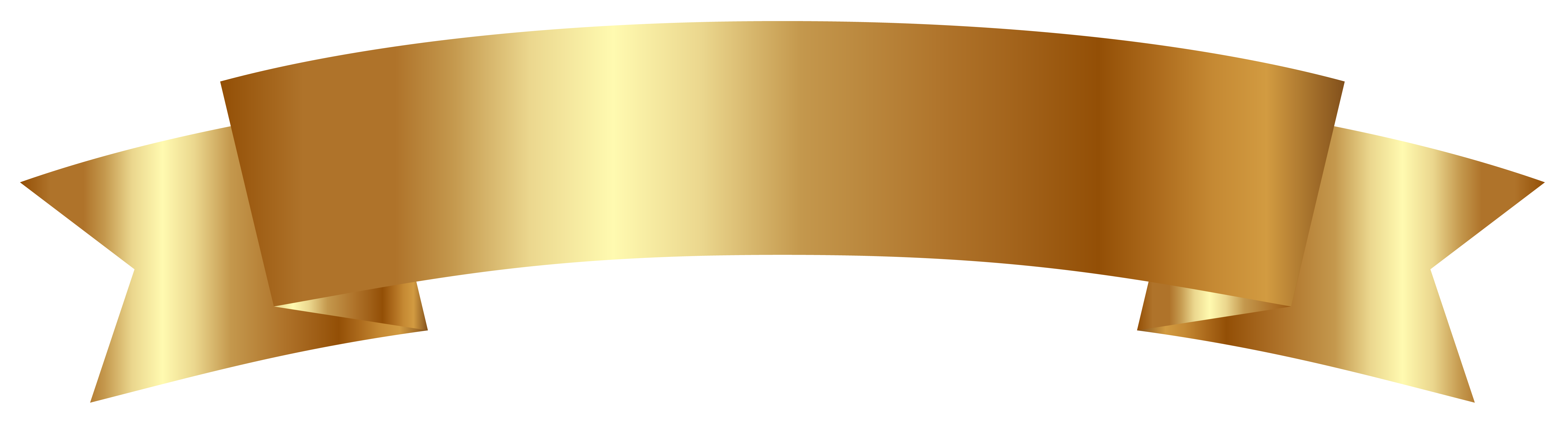 Золотая лента на прозрачном фоне