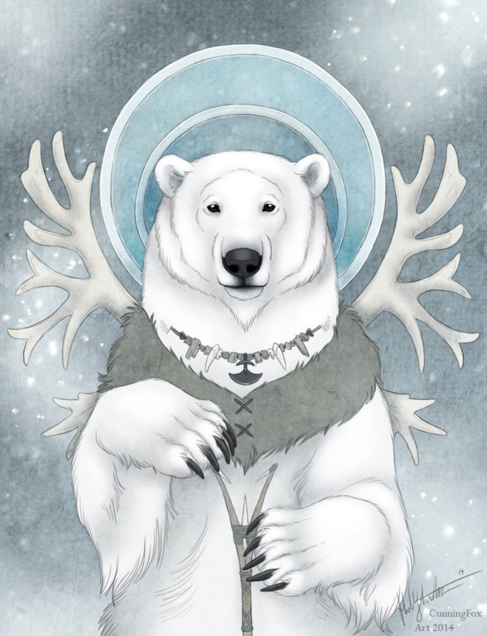 Белый Медвежонок арт