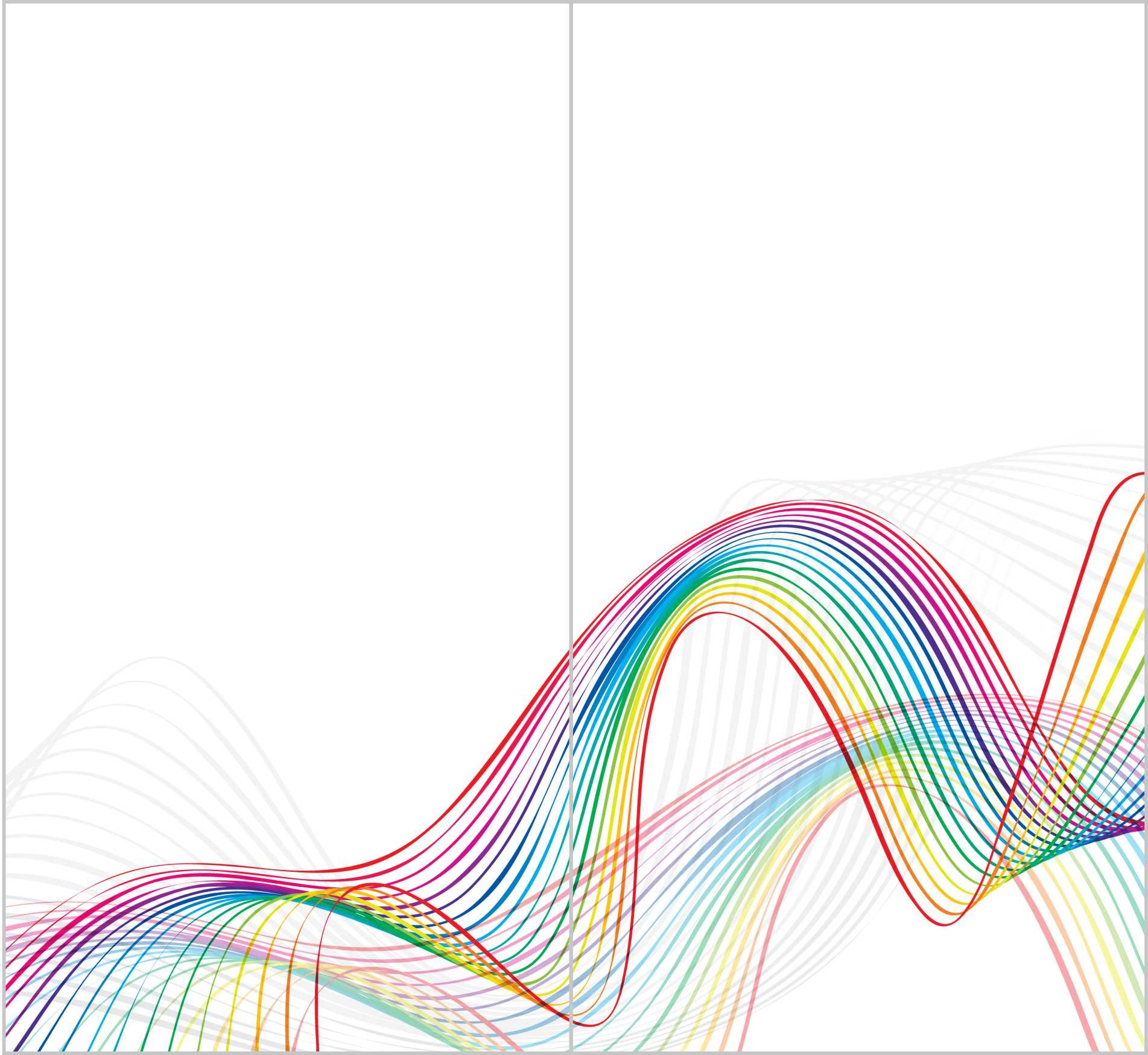 Разноцветные волнистые линии