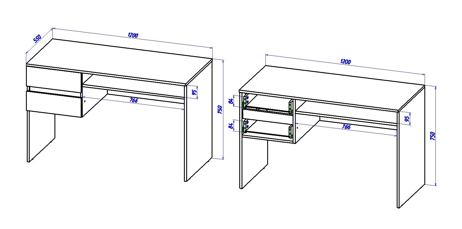 Размеры столешниц для письменного стола. Стол Vasko письменный. Высота письменного стола с выдвижными ящиками под столешницей. Компьютерный стол чертеж. Компьютерный стол Размеры.