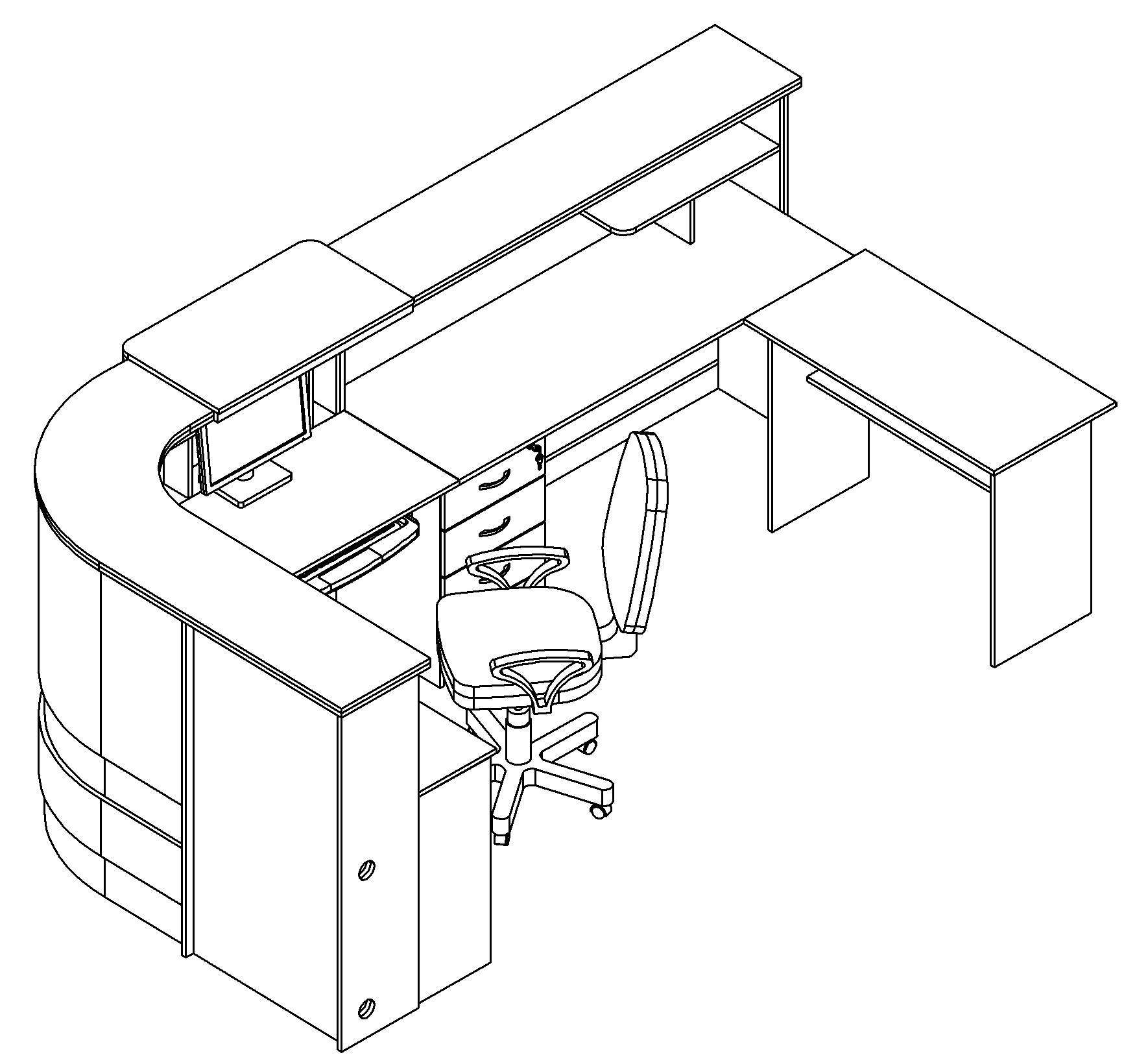 Чертеж офисного. Стойка ресепшен nxt16390001. Эскизы офисной мебели. Конструкция стойки ресепшн.