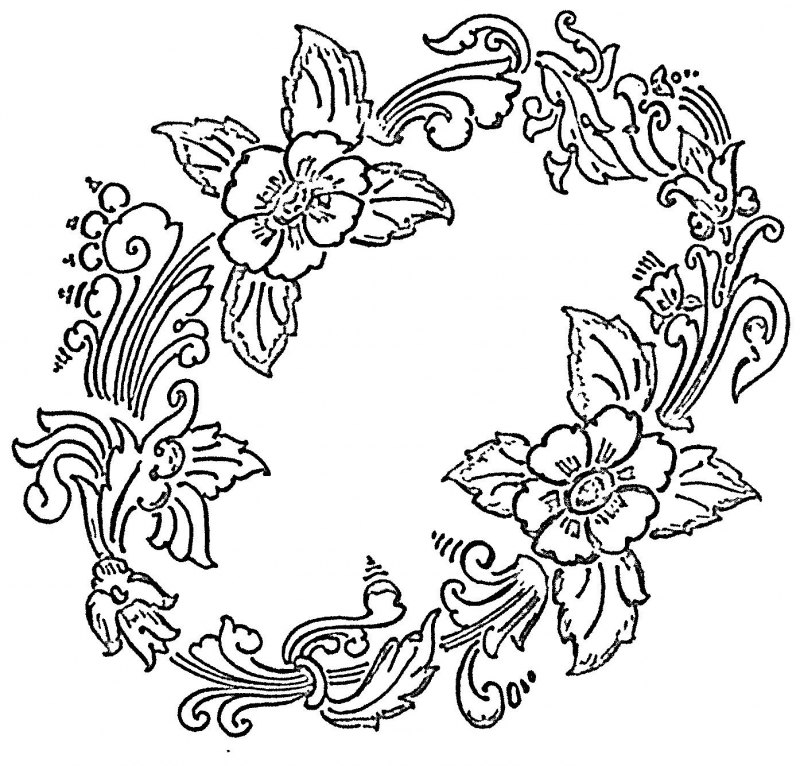 Цветочные орнаменты и узоры для росписи