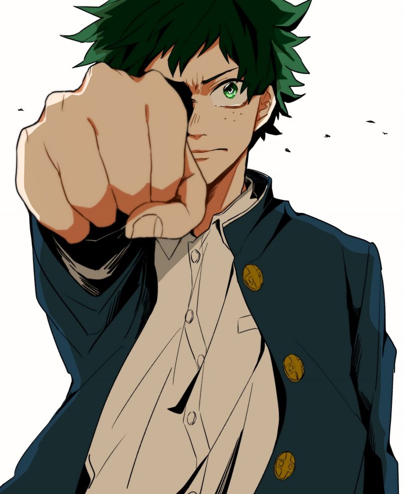 Anime gif Midoriya взрыв