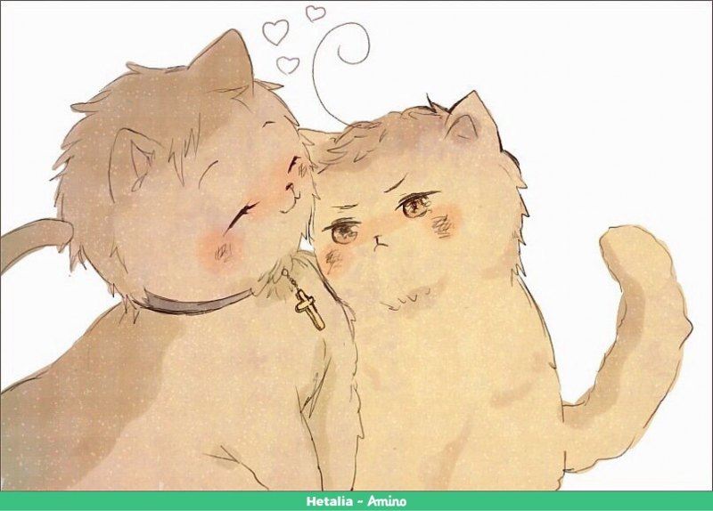 Котики обнимаются арт