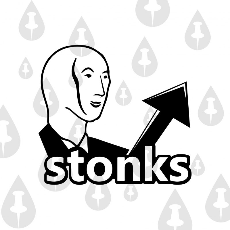 Стикер Stonks