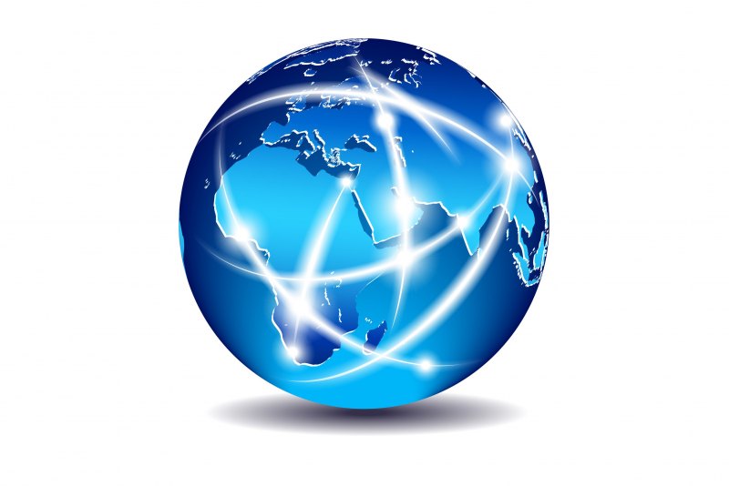 Земной шар на белом фоне