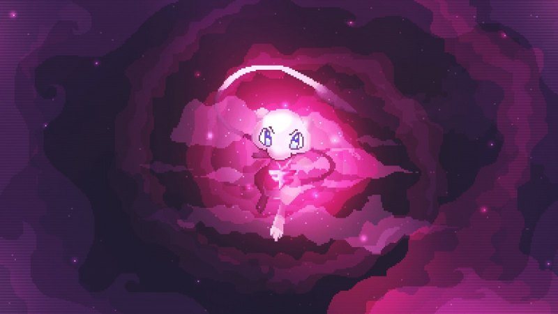 Фиолетовый пиксельный космос