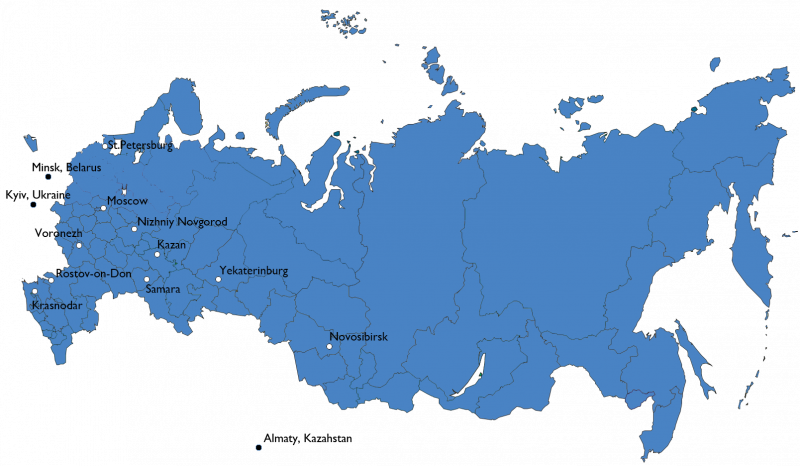Контур карта россии для детей